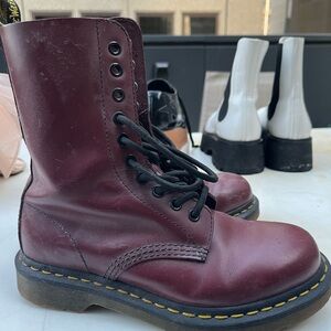 Dr. Martens Red Waterproof Boots